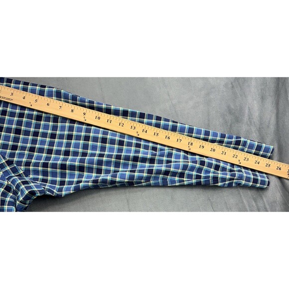 Duluth Trading Co Shirt Mens 2XL Blue Green Plaid Button Down Long Sleeve Navy - Picture 9 of 10